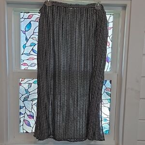 POPSUGAR Black and White Pleated Maxi Skirt